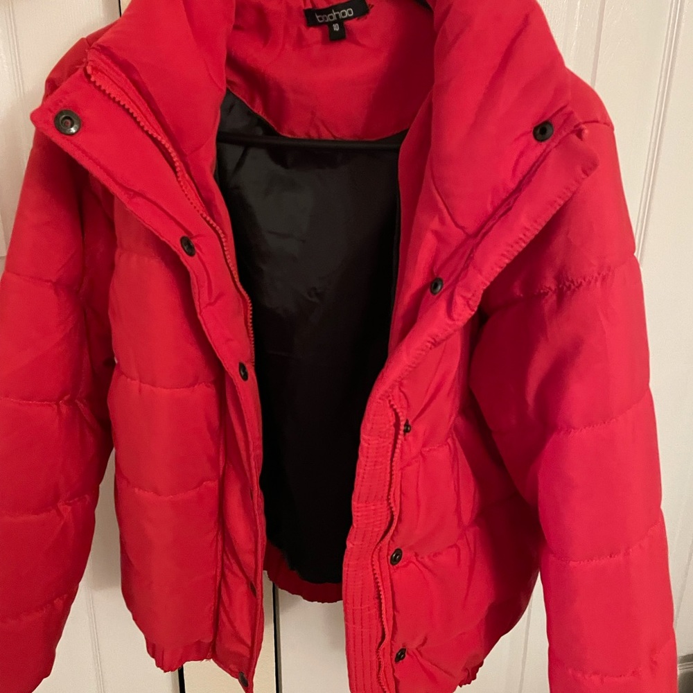 Red boohoo jacket